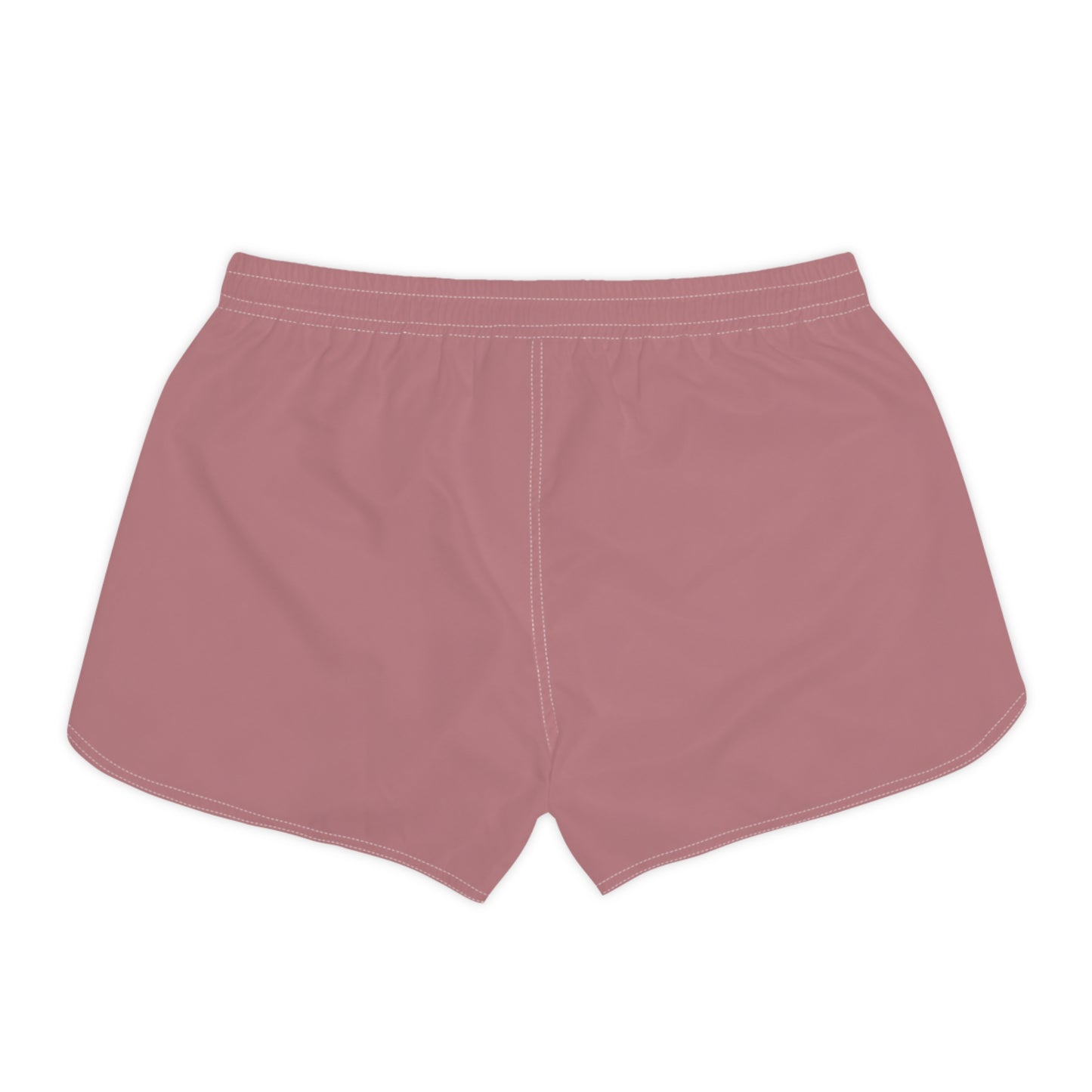 Rose Pink Women's Casual Shorts — Minimal Gold Ring Accent AOP