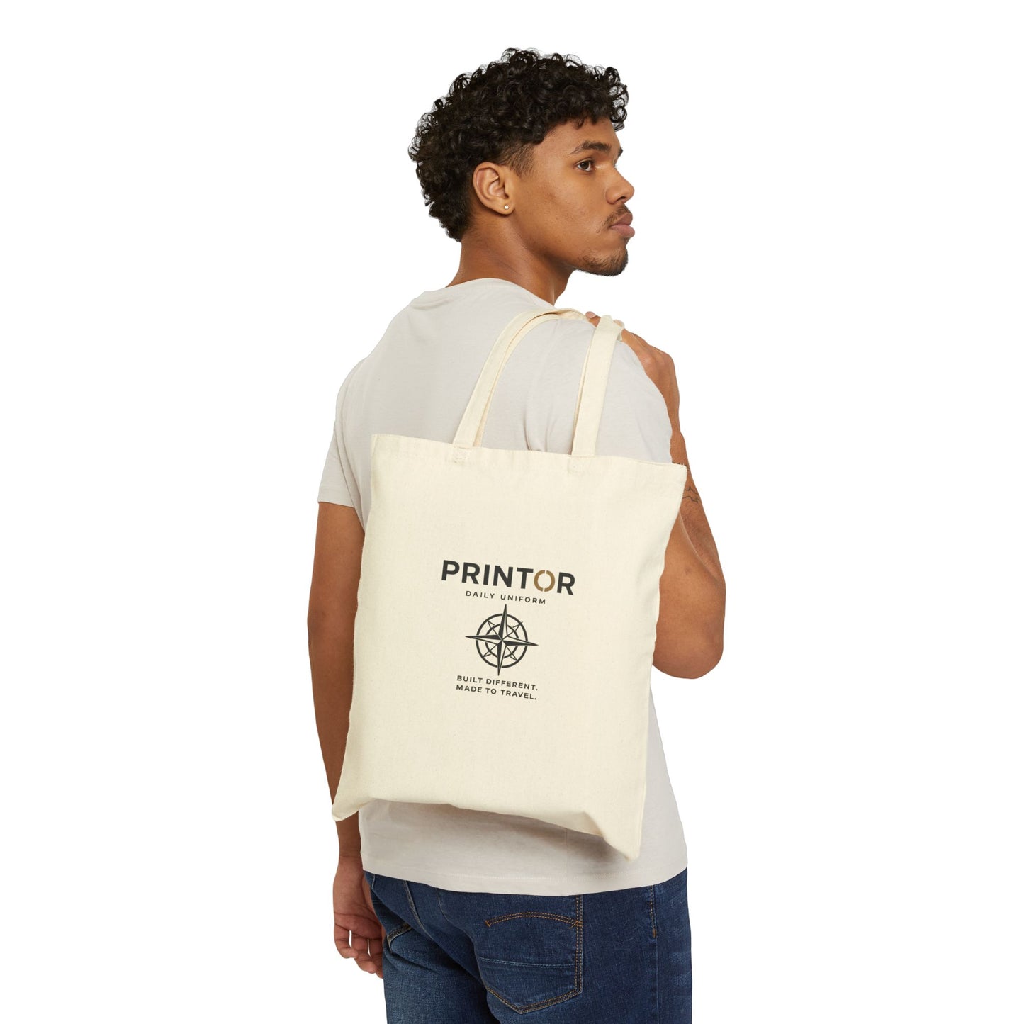 Printor Compass Canvas Tote Bag